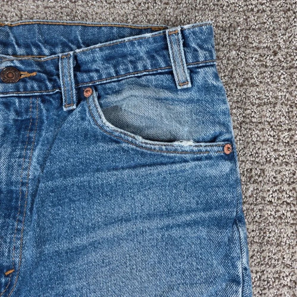 Vintage 90s Levis 517 Orange Tab Bootcut Jeans Mens 34x30 Blue‎ Denim USA Faded